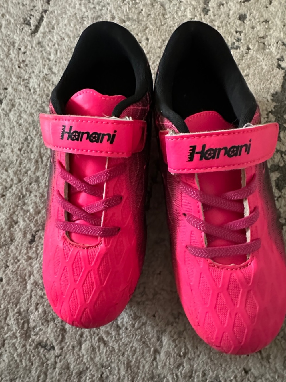Hanani Kids Hot Pink Velcro Athletic Sneakers